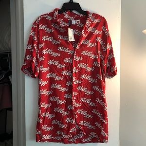 H&M Kellogg’s Print Button Down Shirt
